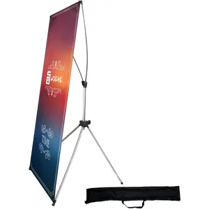 X Banner Stand Adjustable Fit Banner 23 x 63 to 32 x 78 Inch(STAND ONLY), ( 1 PACk)