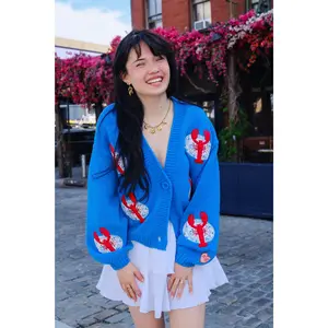 You're A Reel Catch Puff Cardigan