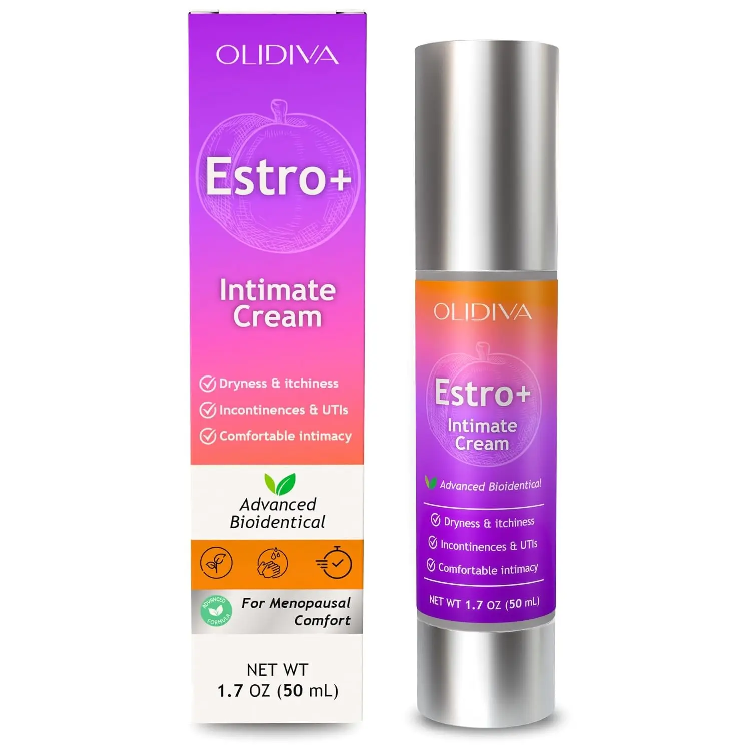 Cream for Women - Intimate Moisturizing Cream, Menopause Relief for Vaginal Dryness & Vulva Itch, 50g / 1.76 oz 3 Month Supply