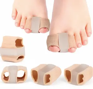 4 PCS Gel Bunion Toe Separators with 2 Loops for Overlapping Toes Gel Toe Spacers Bunion Corrector for Feet, Hammer Toe Straightene for Women Men