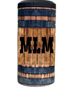 4:1 Tumbler - Barrel Design - 16 oz Customizable Drinkware with Lid & Straw - Authentic Country Custom Initials