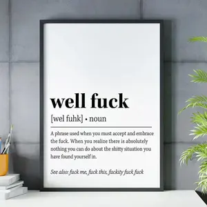 Modern Minimalist Funny Wall Decor (1Pc Unframed) – Suitable for Home, Office, Dorm, Bedroom & Living Room, A Great Gift for Wall Decoration.