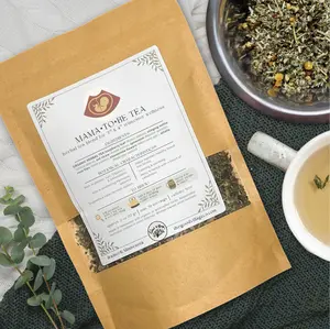 Mama•To•Be Tea: Loose-Leaf Herbal Tea Blend for 3rd & 4th Trimester Wellness (Caffeine-Free) Nourishing Organic Traditional Beverage with Raspberry Leaf, Stinging Nettle, Oat Straw, Spearmint, Rose Hips, Chamomile, Alfalfa -- 2oz Bag