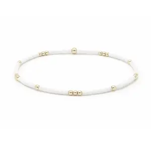 2mm Newport COTTON + Gold Filled Waterproof Bracelet