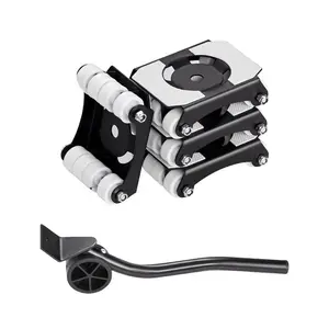 VEVOR Furniture Dolly, Maximum Load 1200 lbs, Heavy Duty Furniture Movers with 5 360 Rotation Wheels, Carbon Steel Panel, Furniture Lift Slider Tool Set for Appliances, Sofa, Fridge, Washing MachineVEVOR Super Brand Day