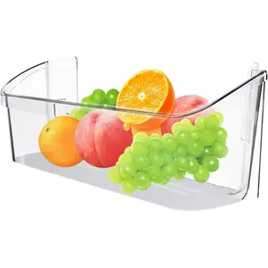 HECASA 240323002 PS429725 AP2115742 Refrigerator Door Shelf Bin Compatible with Frigidaire Refrigerator Door Bin Shelf Bucket PC Plastic Clear AH429725 Replacement only