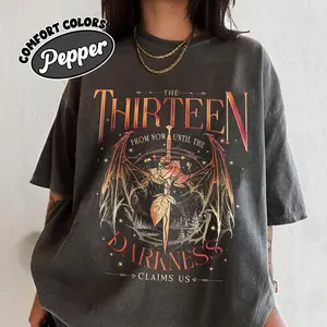 Comfort Colors Throne Of Glass The Thirteen Shirt, Manon Blackbeak Fan TShirt, SJM Shirt Merch, Bookish Womenswear, Cotton Top Embroidered