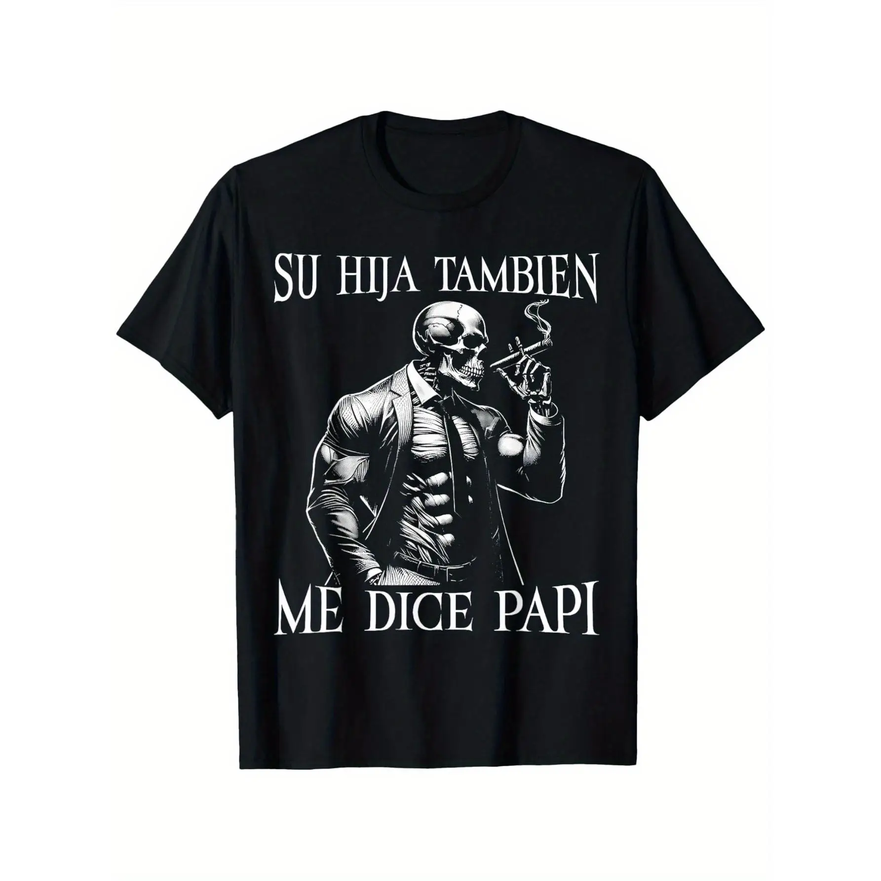Calacas Chidas Gym Funny Sarcasm Slang Mexican Skull Sayings T-Shirt100% Cotton, Fabric Weight 180g, T-shirt to Set off Your Extraordinary Temperament