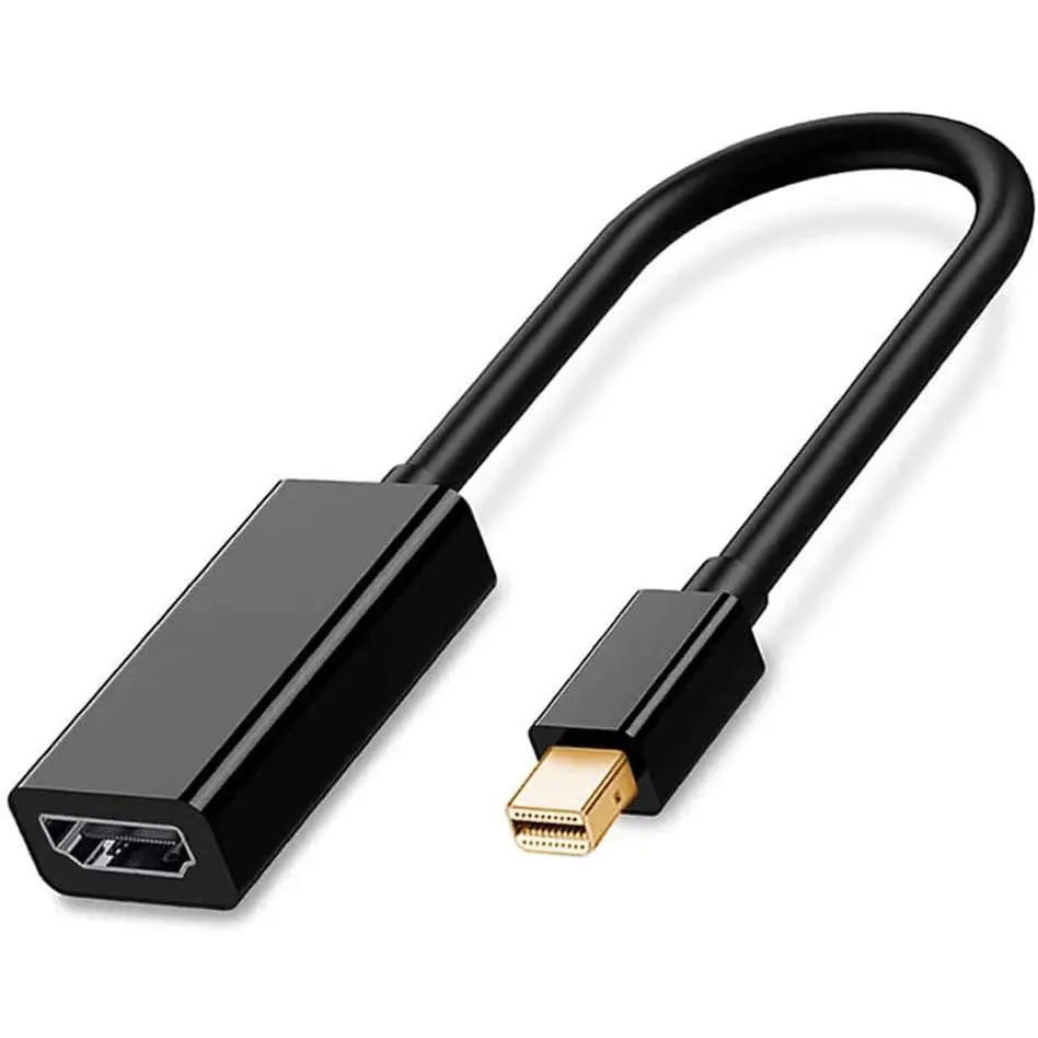 Mini DisplayPort to HDMI Adapter, Thunderblot to HDMI Cable Adapter Compatible with Apple MacBook Air Pro, iMac,Microsoft Surface Pro Dock to TV/Monitor/Projector Black