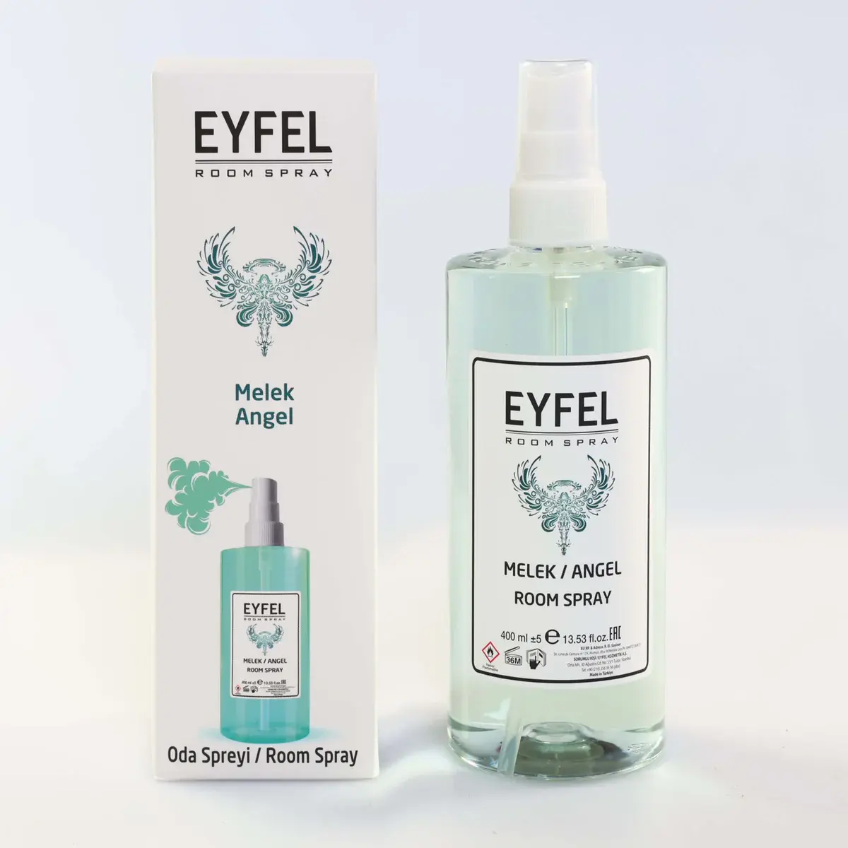 Eyfel Melek Angel Room Spray 13.5FL.OZ - Relaxation & Stress Relief Scented Perfume Aroma Freshener Afrikan Mango Woody Fruity Aromatic Long Lasting Diffuser Fragrance