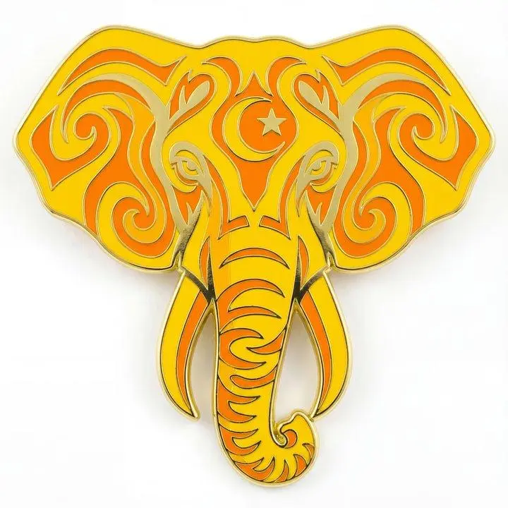 "Moorish Watchdog" Soft Enamel Elephant Lapel Pin