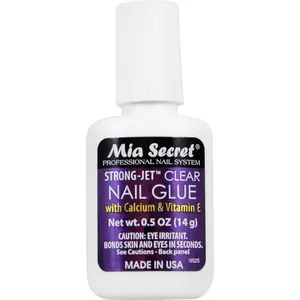 Mia Secret STRONGJET Nail Glue - Brush-On, 8g and 0.5 oz, for Glue Nails Extension