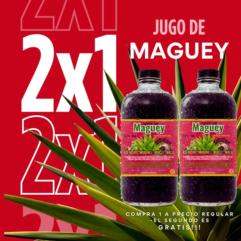 [Buy One, Get One Free] Viral Jugo De Maguey  + Muicle + Maca + Black Garlic - Antioxidant Healthcare Dietary Vitamin Edible Supplement 100% Natural & Artesanal 32 Fl. Oz.