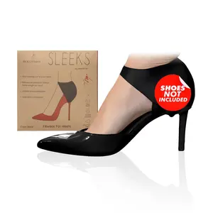 HeelzFirst Fitwear Sleeks | Heel Grips for Womens Shoes | Ankle Strap Heels Fitwear | Keep Feet from Sliding in Heels | Heel Supports for Heel Pain | Anti Slip Shoe Grips | High Heel Inserts for Women