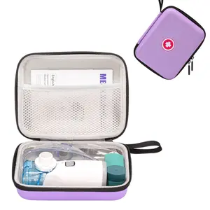 Carrying Case for Portable Nebulizer, Travel Medical Bag, Hard Emergency Medical Bag for Inhaler Spacer Case for Adults(Case Only) (Purple)