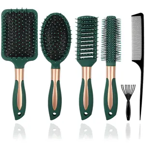 6 Pcs Hair Brush Comb Set for Women and Men Wet Hair Brushes for Long Hair No Tangle Hair Brush for Curly or Straight Hair, Haircare Gift ,Textiles & Soft Furnishings