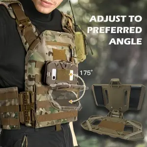Foldable Navigation Board Stand, Smart Installation Plate, Tactical Vest Phone Holder, Outdoor Chest Mount, Quick-Install Duty Stand