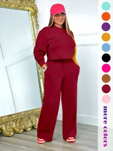Women's Solid Color Casual Two-Piece Set, Pants Suit, Sports Two-Piece, Elegant Long Sleeve, Valentine's Day, Valentine's Day gifts,