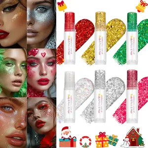Body and facial glitter with long-lasting shine, suitable for holiday and Christmas party makeup, Shimmer Glitter Pigment