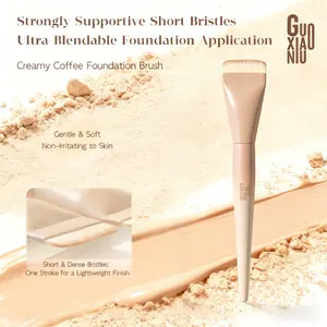 GUOXIAONIU Milk Coffee Foundation Brush Flat Head Seamless Liquid Powder Palette Ultra-Thin Flat Tip Concealer Makeup Brush Mask Brush Blending Brush