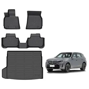 KELCSEECS BMW X3 2018-2024 & 2025-2026 Floor Mats & Cargo Liners, All Weather Protection TPE Duty Non-Slip Custom Automotive, Front & Rear Row & Trunk Mats, Accessories, Waterproof, Easy to Clean, Eco-friendly Material, Safe and Durable, Perfect Fit
