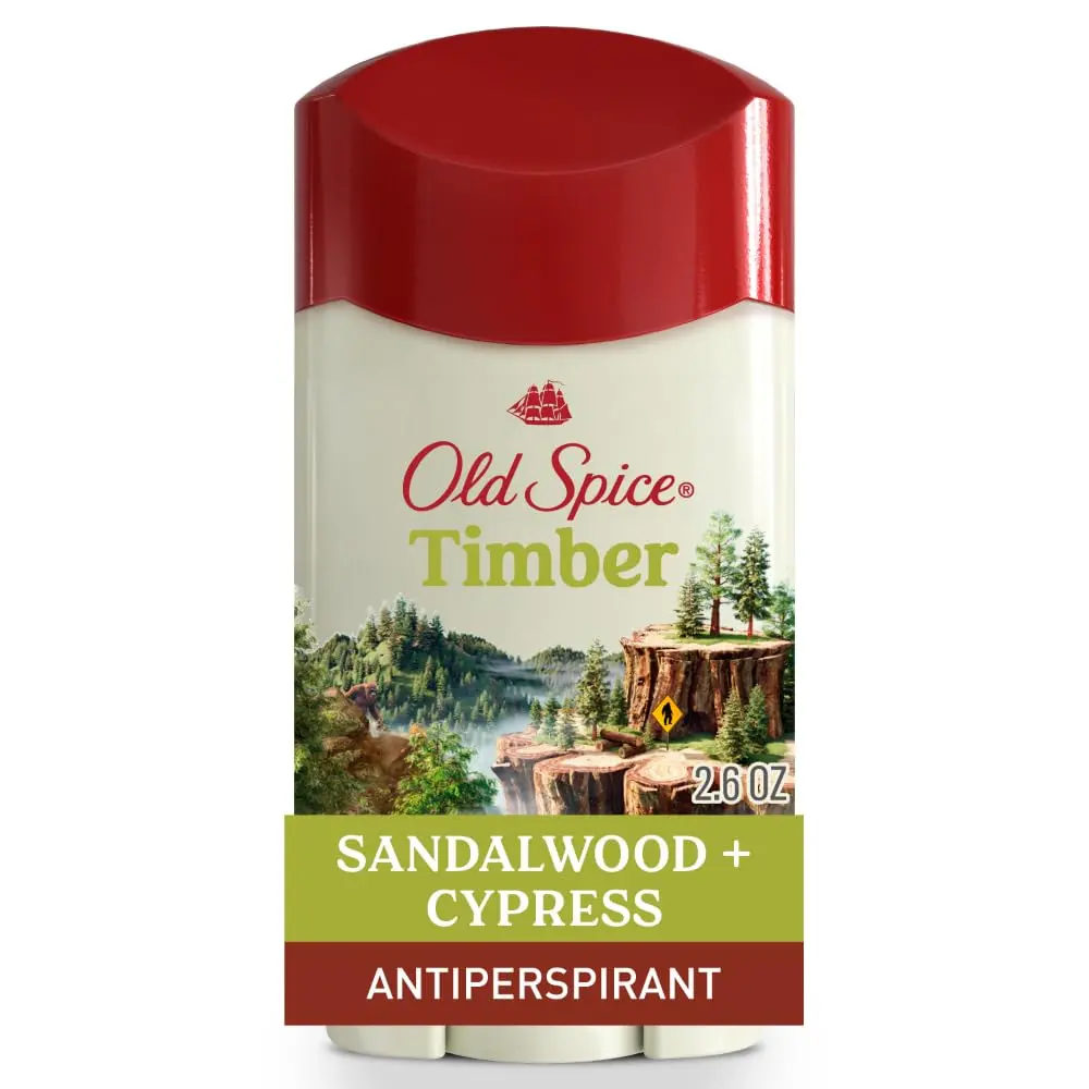 Old Spice Dry Feel Antiperspirant Deodorant for Men, 24\/7 Freshness, 24\/7 Sweat & Odor Protection, Gentle on Skin with Skin Conditioners, Timber with Sandalwood + Cypress Scent, 2.6 oz