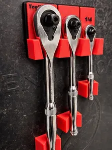 Magnetic Ratchet Holder Wall Mount (3PCS Set) | Heavy Duty Tool Organizer for Toolbox, Wall & Pegboard | ToolixOne