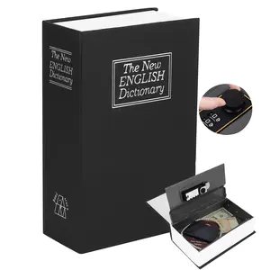 Mechanical Lock Book Style Safe Box, Hidden Secret Storage Compartment, Portable Lock Case for Daily Valuables Safekeeping