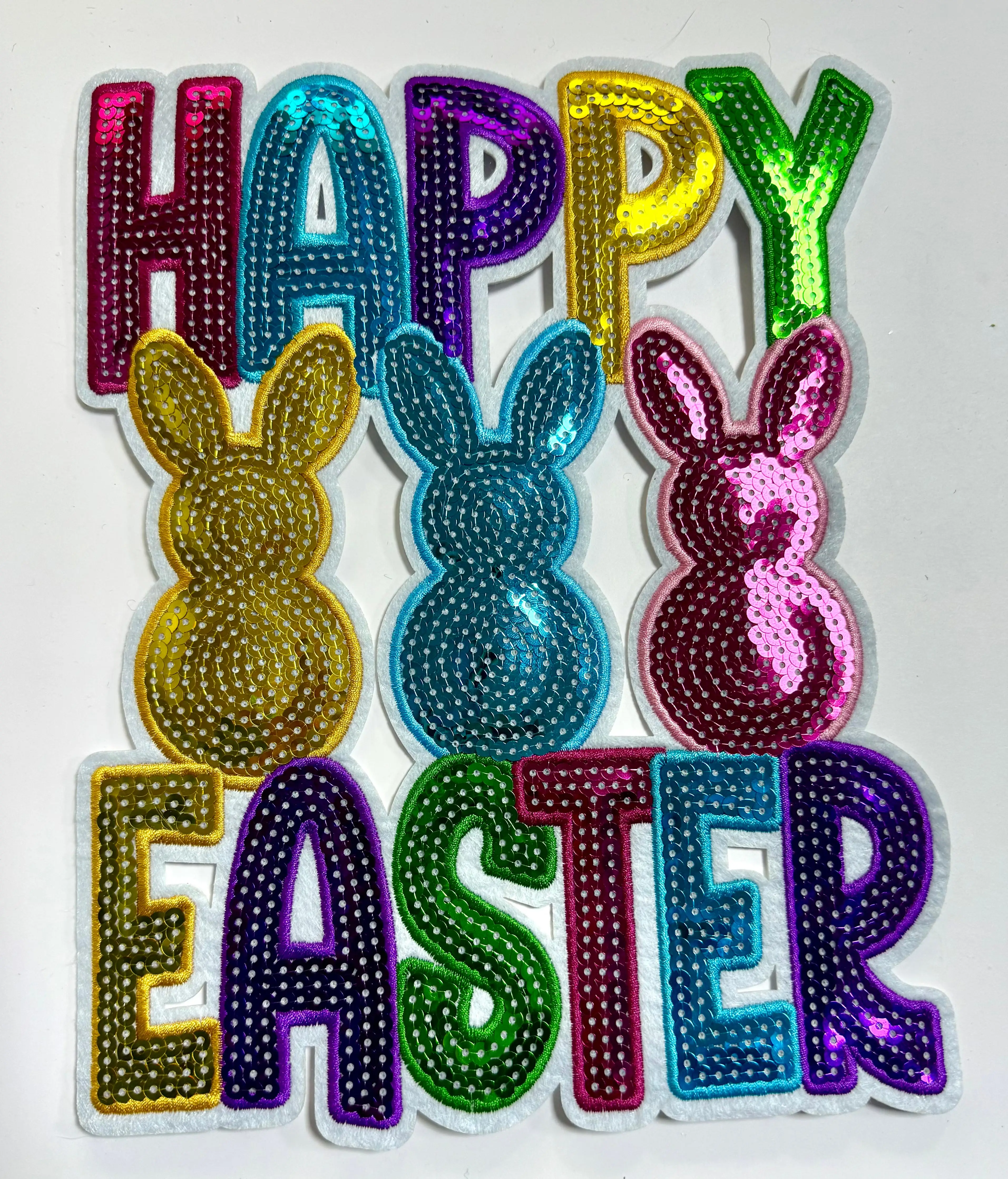 Iron Patches 10inch Easter Holiday Patches For Sweatshirts Hoodies and Bags