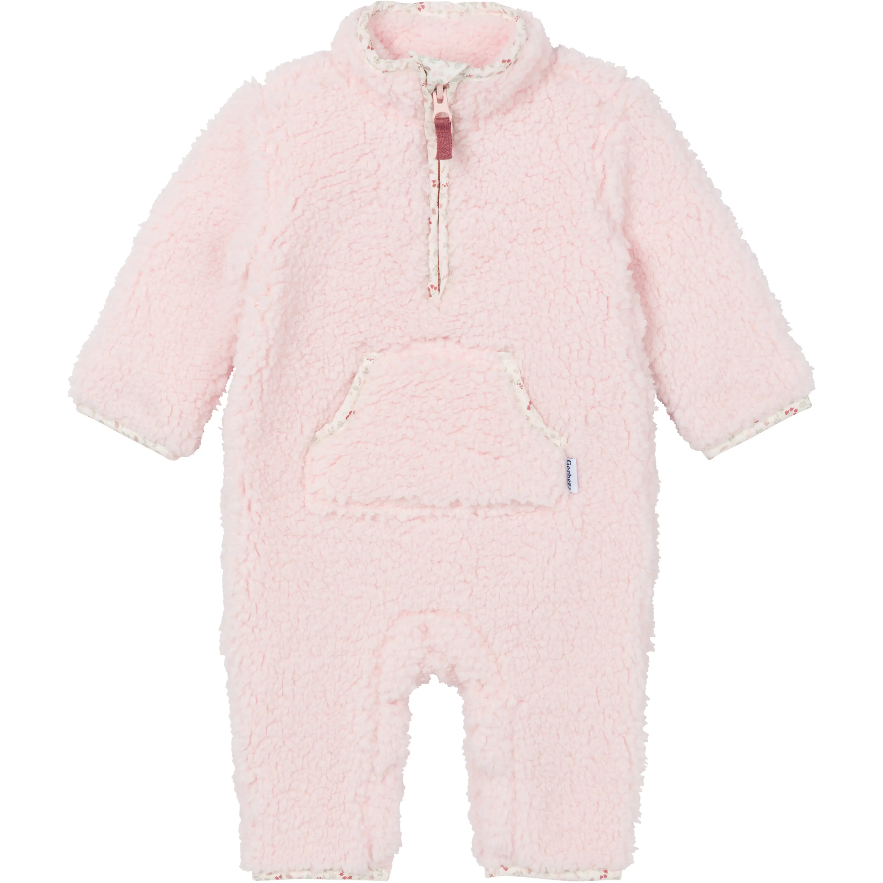 Gerber Baby Boys' and Girls' Fleece Romper with Half Zipper