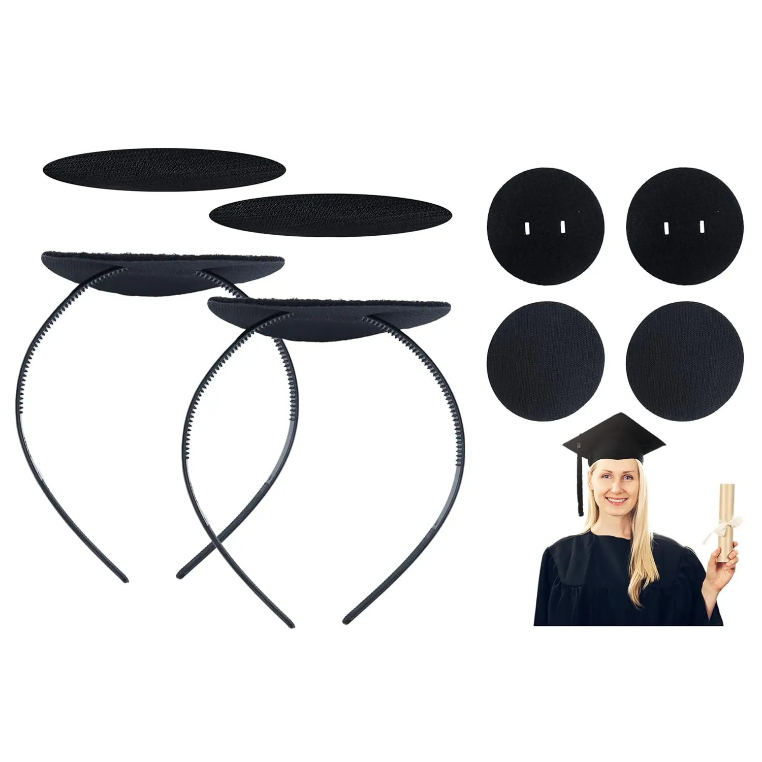 Graduation Cap Headband Secures Your Grad Cap Upgrade Insert Hat Accessories for Graduates Gift for Girls