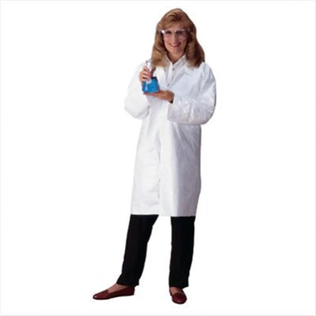 212 MAIN DuPont Tyvek Fabric Plain Lab Coat - Snap-Front Workwear Uniform for Sports & Outdoor Coaches