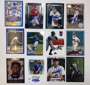 Signed Baseball Cards 12 Pack Major League Former Players Lot #5 United States Collection Featuring Iconic Players Names and Numbers