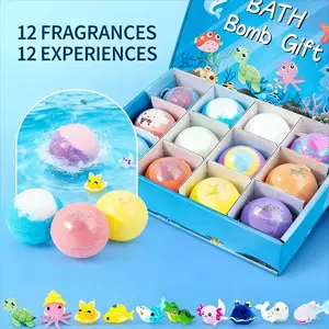 Kids' bath bombs are the perfect way to fill boys' and girls' Easter baskets: Scented bath bombs contain toys and care for the skin.