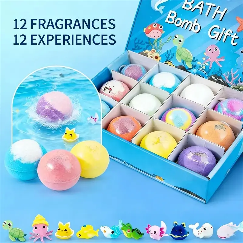 Kids' bath bombs are the perfect way to fill boys' and girls' Easter baskets: Scented bath bombs contain toys and care for the skin.