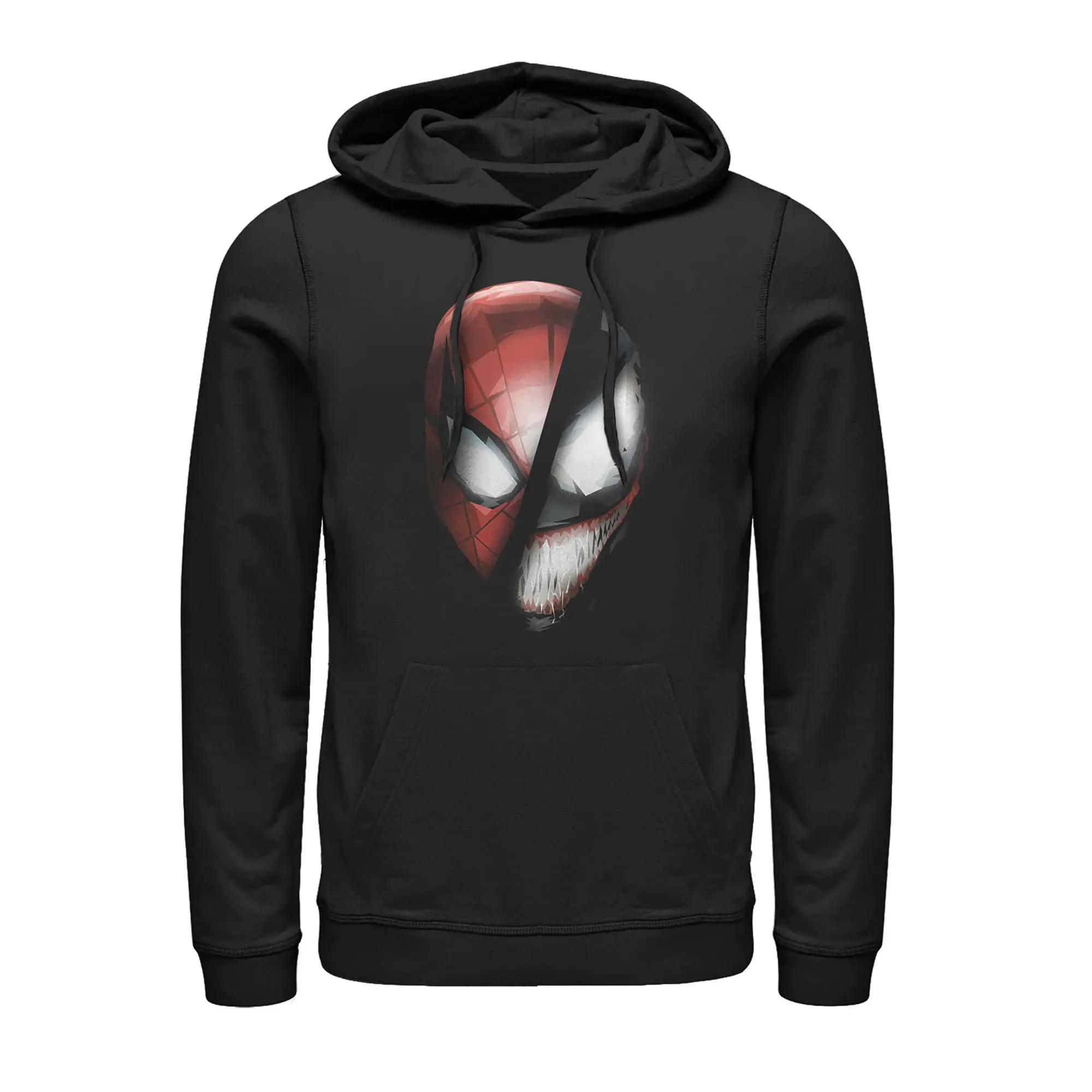 Men's Marvel Venom Becomes Spidey Mask Pull Over Hoodie