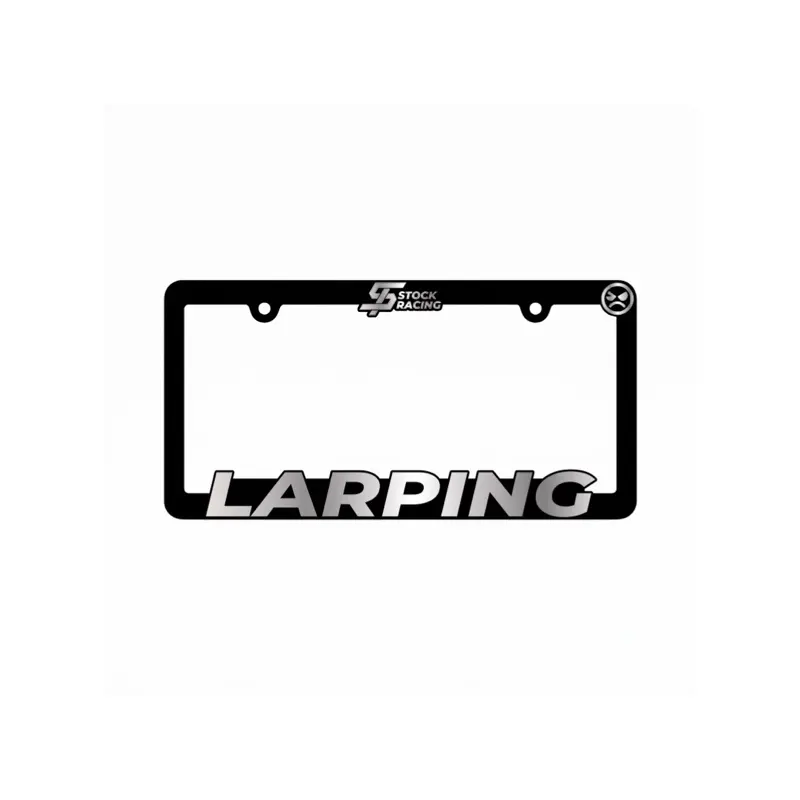 “LARPING” License Plate Frame - Black Design with "LARPING” Text, Durable Material, Ideal for License Plate.