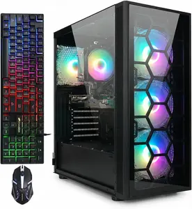 STGAubron Gaming PC Computer Desktop, Intel Core i7 up to 3.9G, GeForce GTX 1660 Super 6G, 32G RAM, 1TB SSD, WiFi, BT 5.0, RGB Fan x4, Windows 11 Home