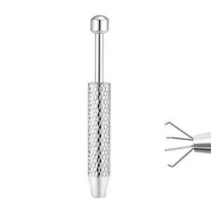 Piercing Ball Grabber - Durable Stainless Steel Tool for Horseshoe Straight Barbells Labret Studs & Captive Bead Rings Ergonomic Handle
