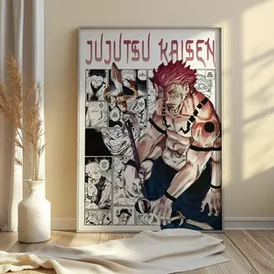 Ryomen Sukuna Poster Jujutsu Kaisen Matte Anime Print Manga Wall Art All Sizes