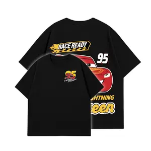 Cars Movie 2 T-Shirt Retro Mcqueen Vintage Oversized Tee – Y2K Unisex Two Side Graphic, Top Trendy Streetwear Gym Shirt For Movie Fans