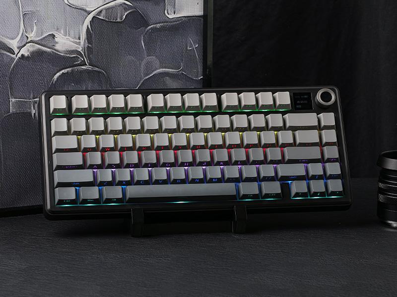 New Aula F75 MAX Wireless 75% Mechanical Keyboard with TFT Screen and Volume Knob, Hot Swappable, RGB Backlit, Gasket Design for PC, Mac, Linux