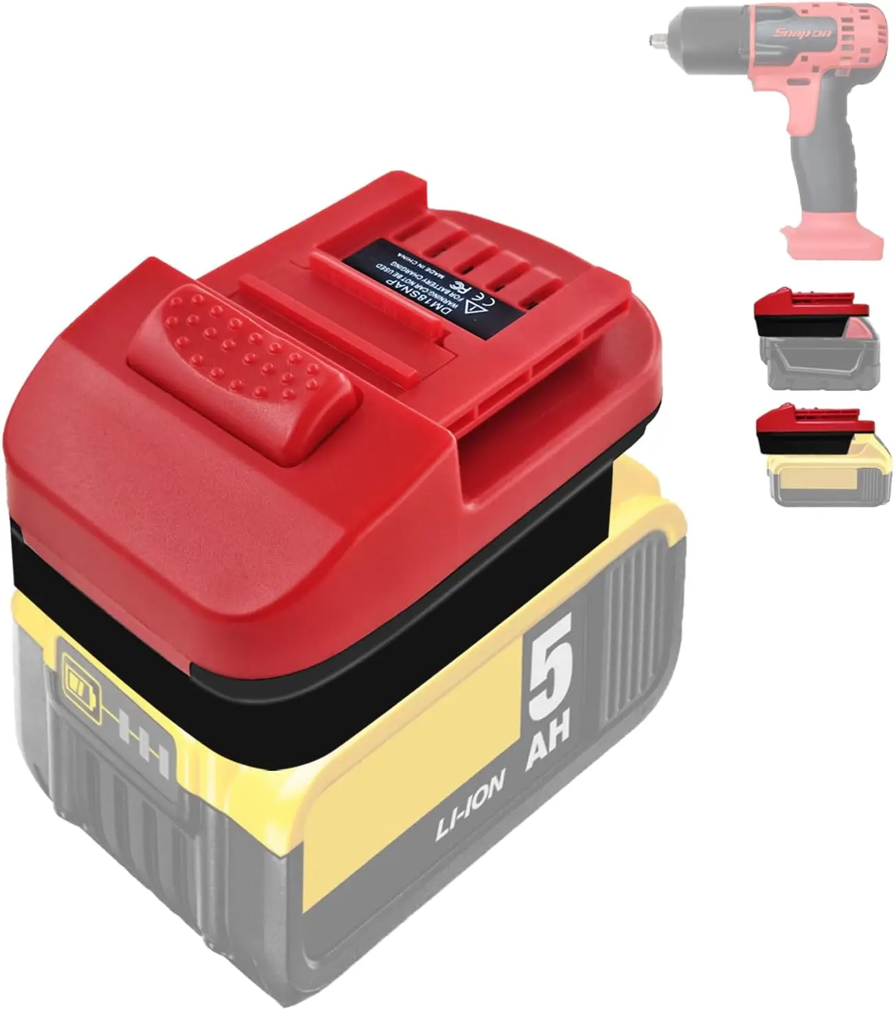 Battery Adapter for Snap on 18V,for Dewalt 20V 60V &for Milwaukee 18V Lithium Battery Convert to for Snap on 18V CTB8185 CTB7185 CTB8187 Battery Converter，Power for Snap on 18V Cordless Tools