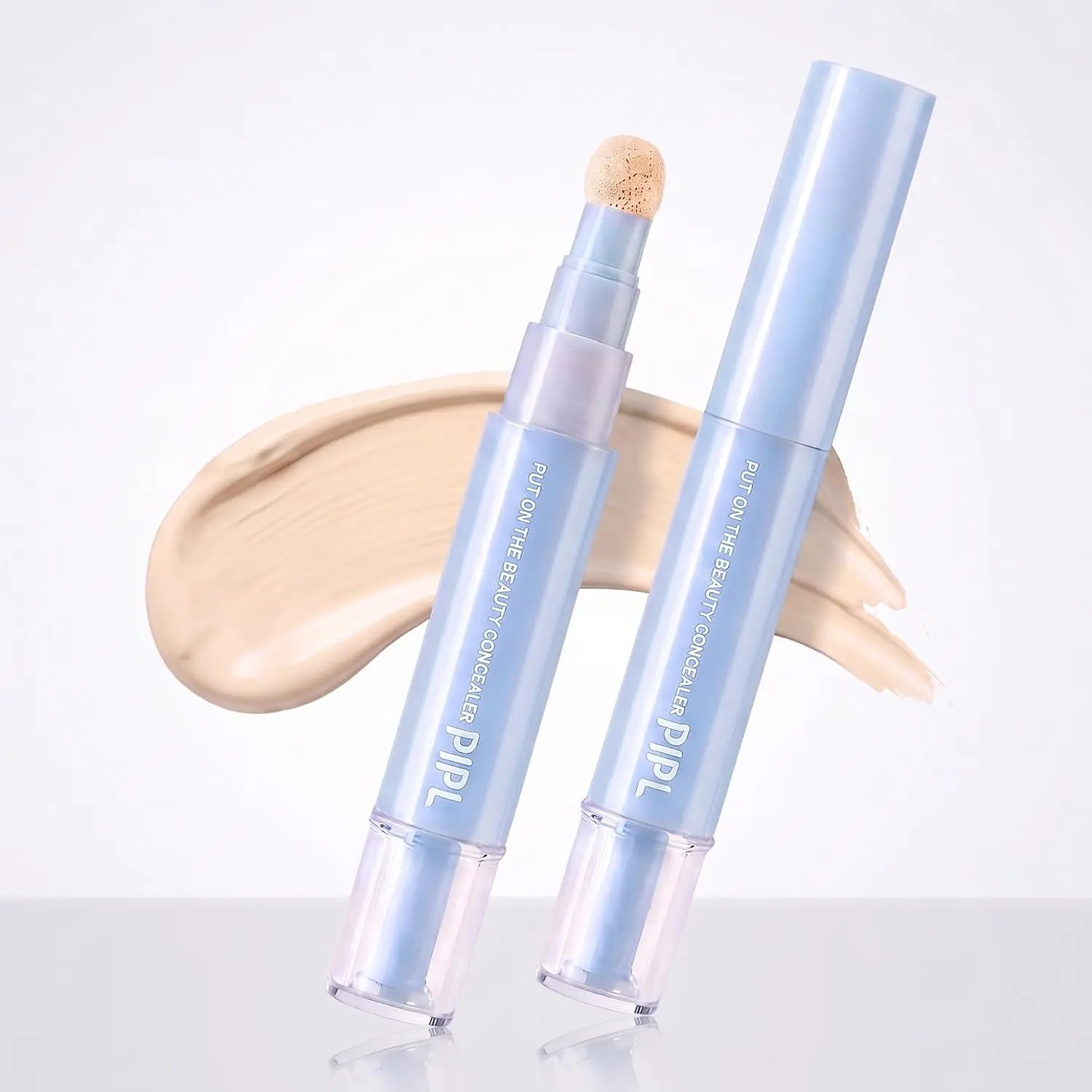 PIPL Dual Effect Concealer and Foundation Pen in 3 Shades, Blur Concealer Stick, Hydrating Under Eye Concealer Pen, Brightening Liquid Flawless Spot Coverage Blemish Corrector for All Skin