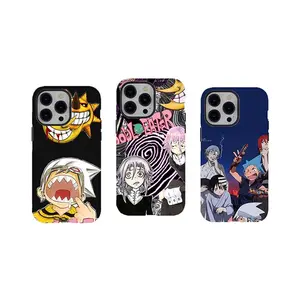 Soul Eater Phone Case,Crona Dark Gothic Protective Cover,Durable 2-piece design tough phone casing for iPhone 17 16 15 14 13 12 11 8 7 for Samsung Series,Retro Anime Aesthetic Tough Cover,perfect gift for her/him