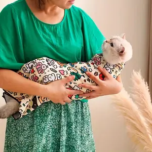 Cat Grooming Wrap, 1 Count Soft Polyester Pet Protection Sleeve for Medication & Cleaning, Scratch-resistant Cover & Household Textiles