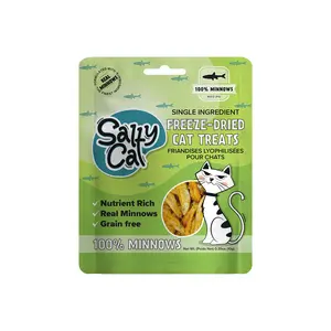 Salty Cat Freeze-Dried Minnow Cat Treat, 10g Bag (12 Packs)