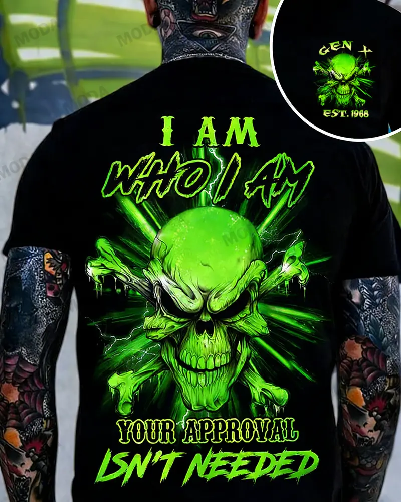 Chaosmoda Generation X Fun Fact I Don't Care Custom Year Skull T