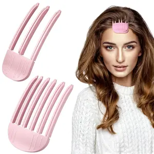 2Pcs Volume Hair Clips Root Clips For Curly Hair Volume,Volumizing Hair Comb Tool for Fluffy Bangs,Quick Hair Styling Tools,teeth high skull artifact no trace hair clip for Women(PINK)