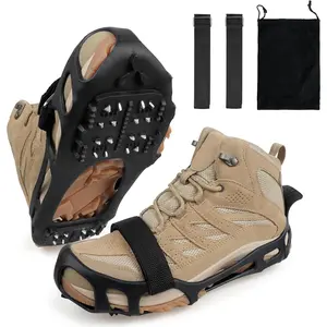 Unisex Full Cover Traction Cleats with Adjustable Straps, Highly Elastic Multi Sizes, Steel Studs for Winter Walking & Hiking (Sports & Outdoor Snowshoeing Gear)